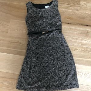 NWT Grey and Black Maternity Dress with Belt, Sz L